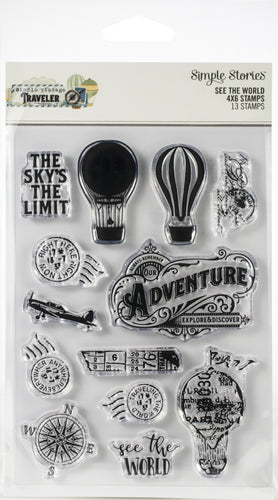 Simple Vintage Traveler Photopolymer Clear Stamps