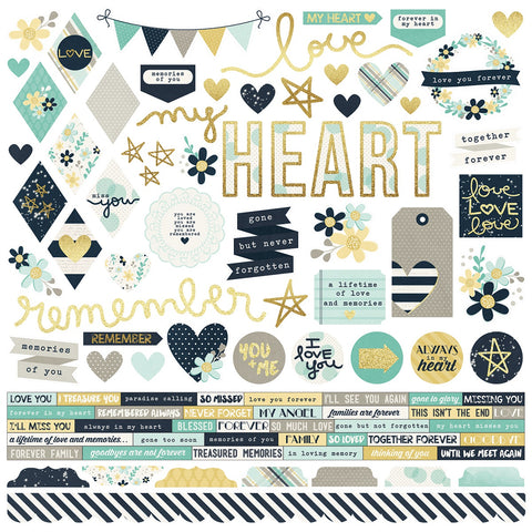 Heart Cardstock Stickers 12"X12"
