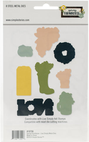 Spring Farmhouse Dies 8/Pkg