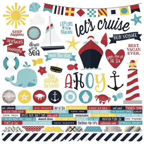 Cruisin' Cardstock Stickers 12"X12"