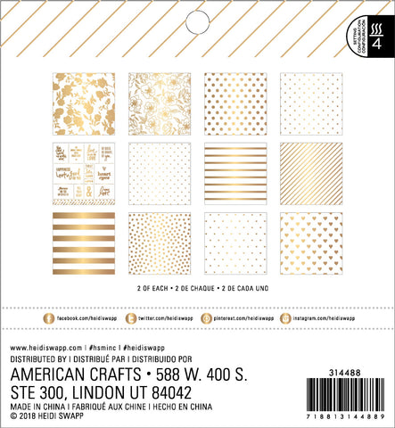Heidi Swapp Minc Reactive Paper Pad 6"X6" 24/Pkg