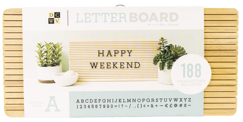 DCWV Frameless Letterboard 15"X7"