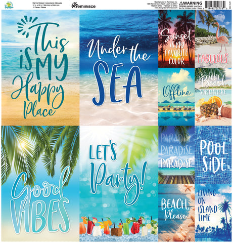 All Inclusive Vacation Poster Sticker 12"X12"