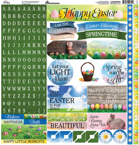 Springtime Alpha Sticker 12"X12"
