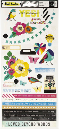 Vicki Boutin Color Kaleidoscope Stickers 6"X12" 102/Pkg