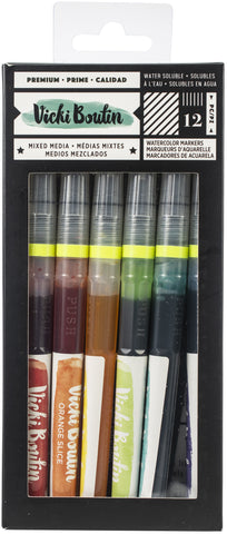 Vicki Boutin Mixed Media Watercolor Markers 12/Pkg
