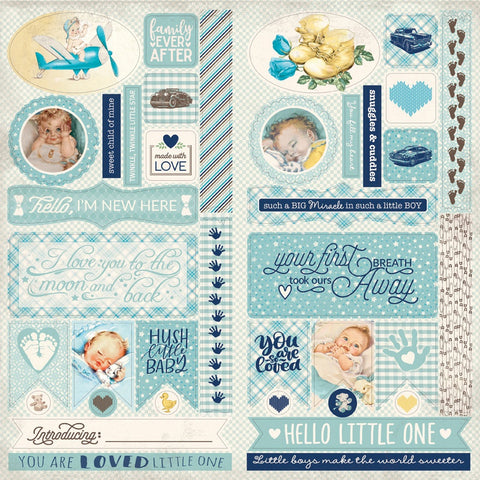 Swaddle Boy Double-Sided Cardstock Die-Cut Sheet 12"X12"