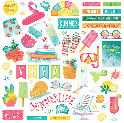 Squeeze In Some Fun Stickers 12"X12"