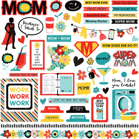 Best Mom Ever Stickers 12"X12"