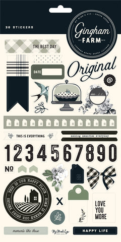 Gingham Farm Stickers 6"X12"
