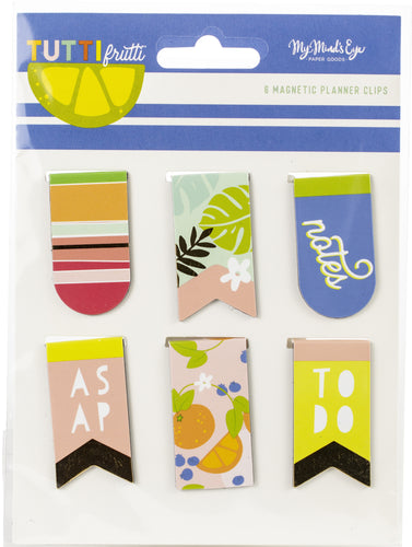 Tutti Frutti Magnetic Clips 6/Pkg
