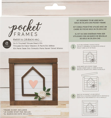 American Crafts Pocket Frames Insert Kit 6"X5.5" 6/Pkg