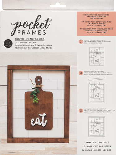 American Crafts Pocket Frames Insert Kit 8"X10" 5/Pkg