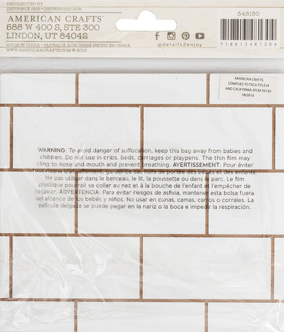 American Crafts Pocket Frames Reversible Insert 6"X5.5"