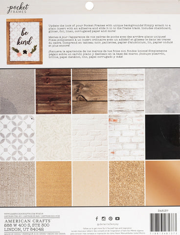 American Crafts Pocket Frames Paper Pad 8"X10" 15/Pkg