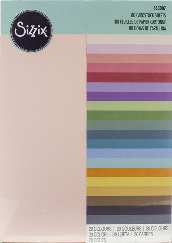 Sizzix Textured Cardstock Sheets A4 80/Pkg