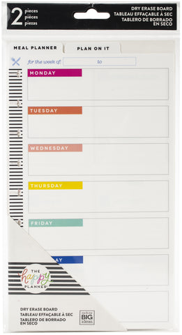 Happy Planner Medium Dry-Erase Dashboards 2/Pkg