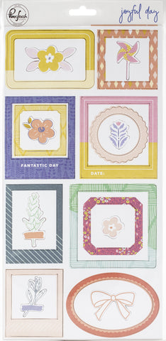 Joyful Day Chipboard Frames & Accent Stickers 19/Pkg