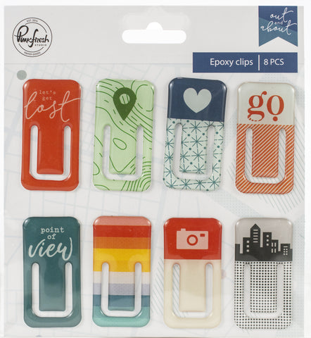Out & About Epoxy Clips 8/Pkg