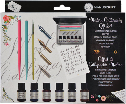 Manuscript Modern Calligraphy Gift Set W/Storage Tin 13/Pkg