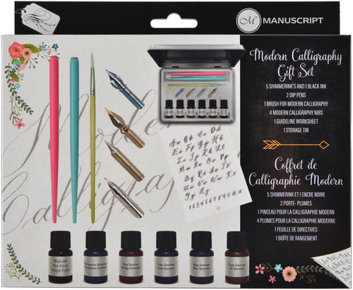Manuscript Modern Calligraphy Gift Set W/Storage Tin 13/Pkg