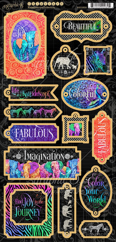 Kaleidoscope Chipboard Die-Cuts 6"X12" Sheet