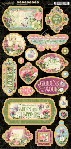 Bloom Chipboard Die-Cuts 6"X12" Sheet