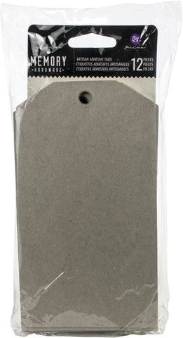 Prima Marketing Memory Hardware Chipboard Tags 12/Pkg