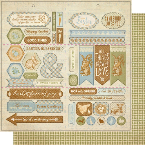 Abundant Double-Sided Cardstock Die-Cut Sheet 12"X12"