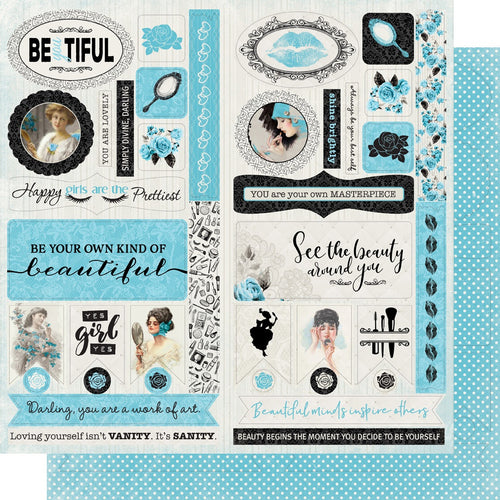 Glamour Double-Sided Cardstock Die-Cut Sheet 12"X12"
