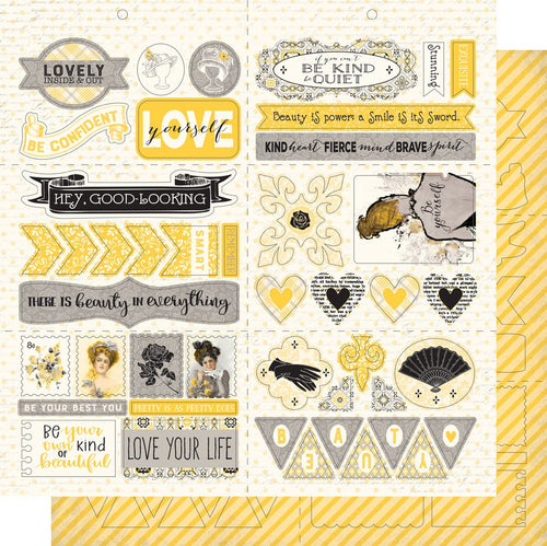 Poised Double-Sided Cardstock Die-Cut Sheet 12"X12"