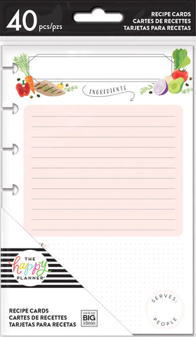 Happy Planner Recipe Cards 40/Pkg