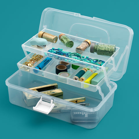 We R Craft Tool Box Translucent Plastic Storage