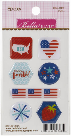 Fireworks & Freedom Epoxy Stickers