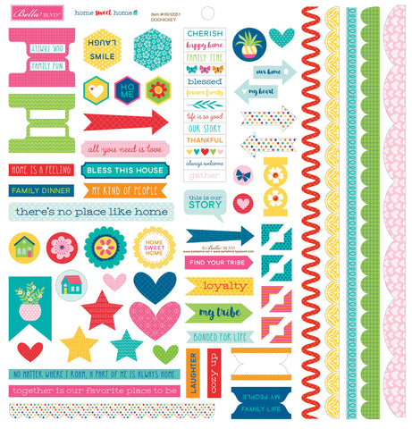 Home Sweet Home Cardstock Stickers 12"X12"