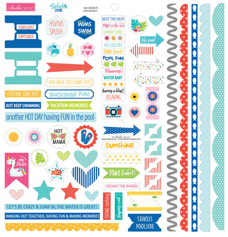 Splash Zone Cardstock Stickers 12"X12"