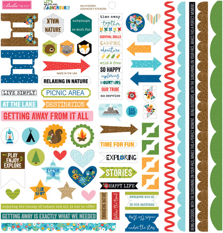 Let's Go On An Adventure Cardstock Stickers 12"X12"