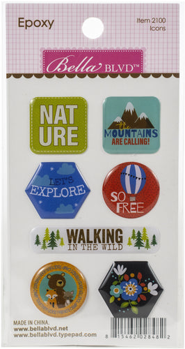 Let's Go On An Adventure Epoxy Stickers