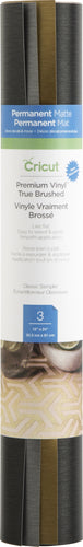 Cricut Premium Permanent True Brushed 12"X24" Vinyl 3/Pkg
