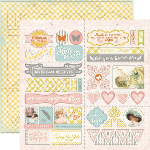 Dreamy Double-Sided Cardstock Die-Cut Sheet 12"X12"