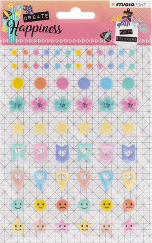 Studio Light Create Happiness Puffy Stickers