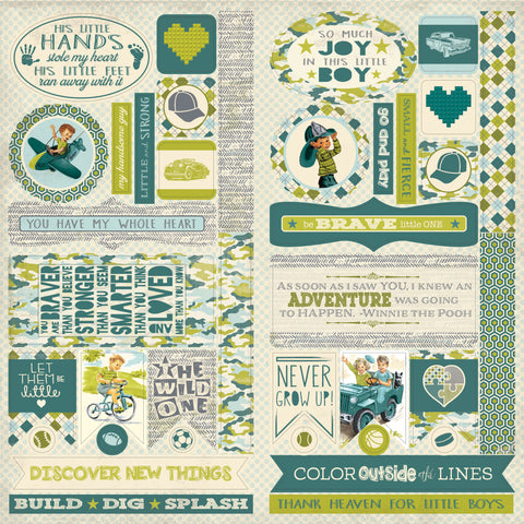 Youngster Double-Sided Cardstock Die-Cut Sheet 12"X12"