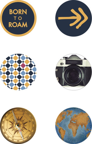 Journey Adhesive Curios 6/Pkg