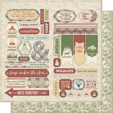 Rustic Double-Sided Cardstock Die-Cut Sheet 12"X12"