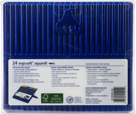 Ergo Soft Aquarell Soft Watercolor Pencils 24/Pkg