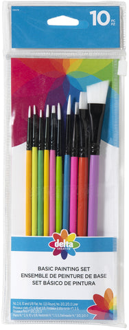 Delta Basic Painting Brush Set 10/Pkg