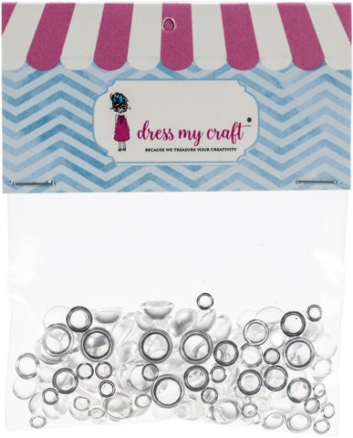 Dress My Crafts Water Droplet Embellishments 150/Pkg