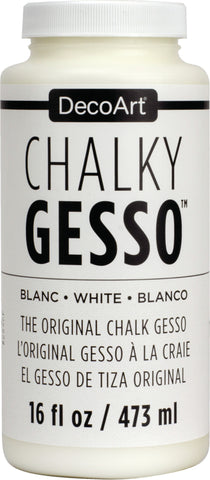 DecoArt Chalky Gesso Ultra-Matte Primer 16oz