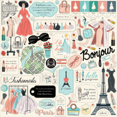En Vogue Cardstock Stickers 12"X12"