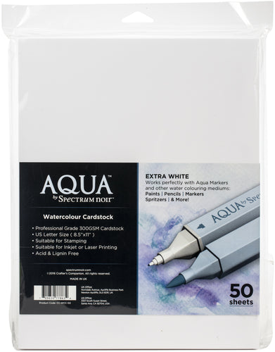 Crafter's Companion Watercolor Cardstock 8.5"X11" 50/Pkg